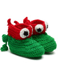 Chutput Kids Woollen Hand Knitted Superhero Detailed Booties - Green | Grocsy