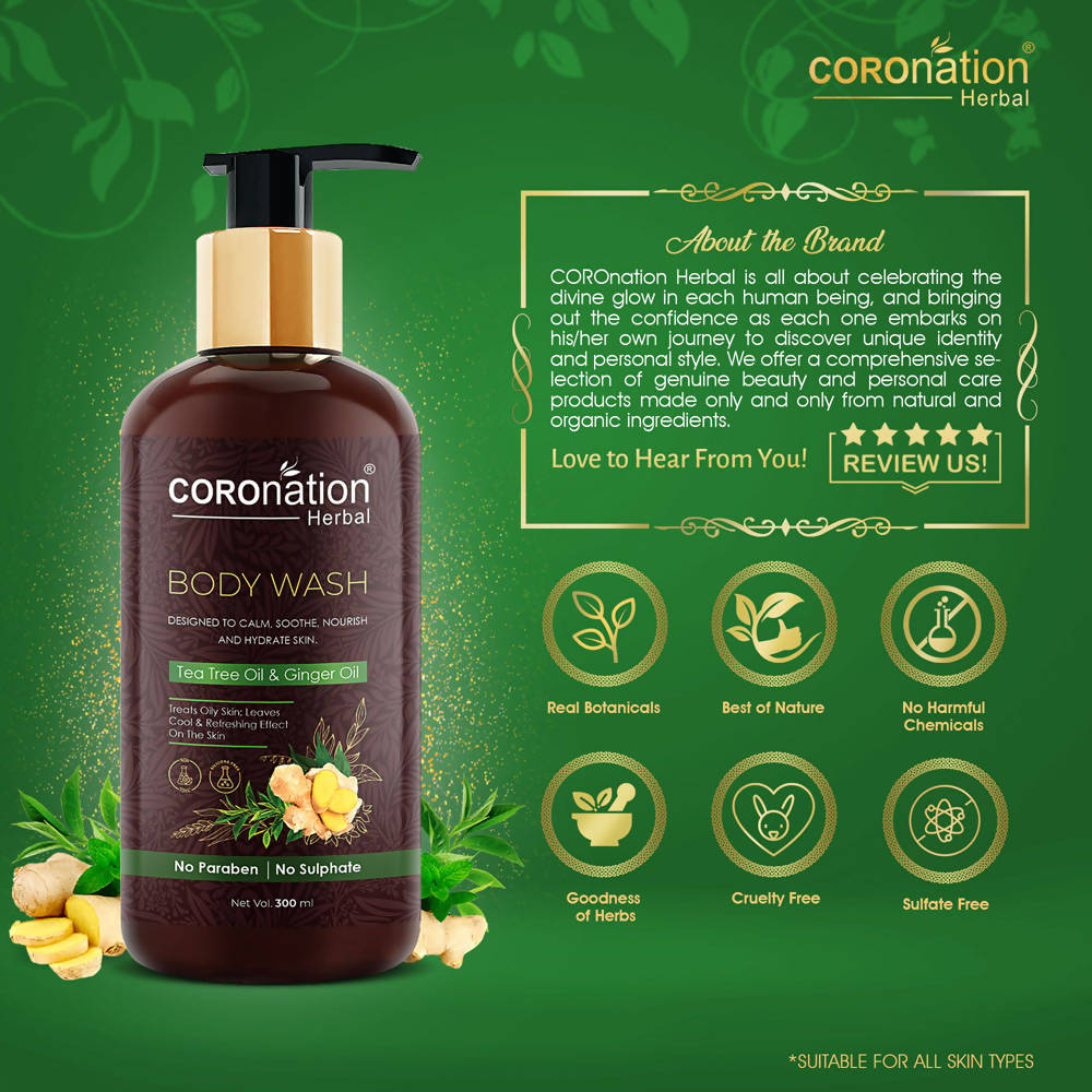 Coronation Herbal Tea Tree Oil & Ginger Oil Body Wash | Grocsy
