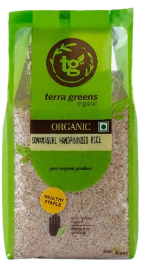 Terra Greens Organic Sonamasuri Hand Pounded Rice | Grocsy