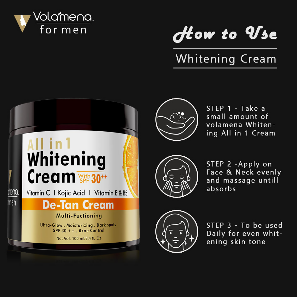 Volamena Men’s All in 1 Whitening Cream with SPF 30 ++ | Grocsy