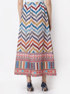 Myshka Muticolored Silk blend Printed Skirt | Grocsy