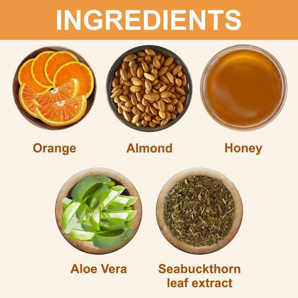 Bodyherbals Skin Brightening Orange Honey & Almond Face Pack | Grocsy