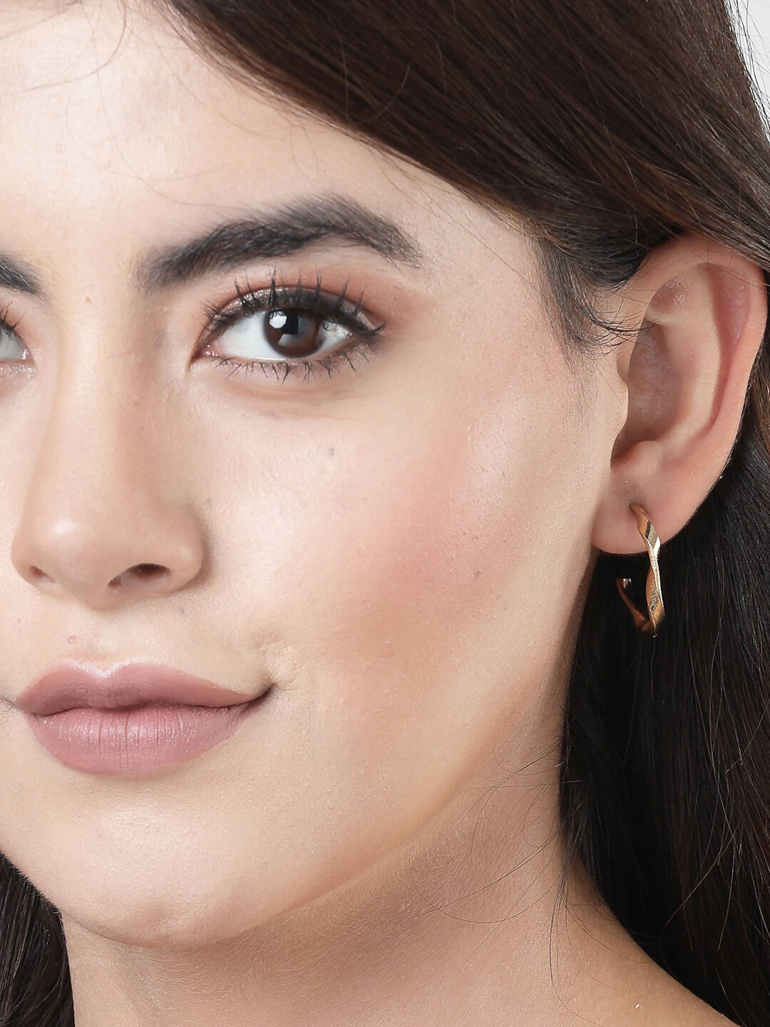 NVR Women's Set of 3 Gold-Polished Hoop Earrings | Grocsy