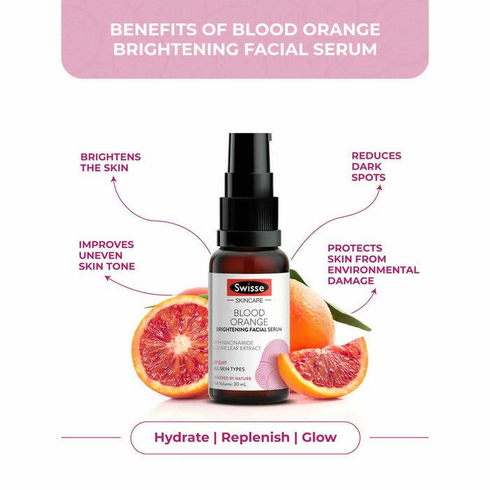 Swisse Skincare Blood Orange Brightening Facial Serum with Vitamin C | Grocsy