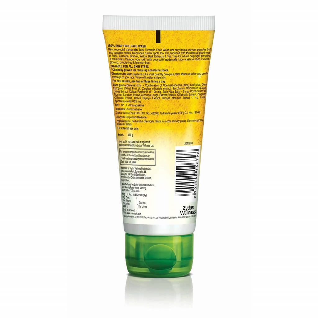 Everyuth Naturals Anti Acne Anti Marks Tulsi Turmeric Face Wash | Grocsy