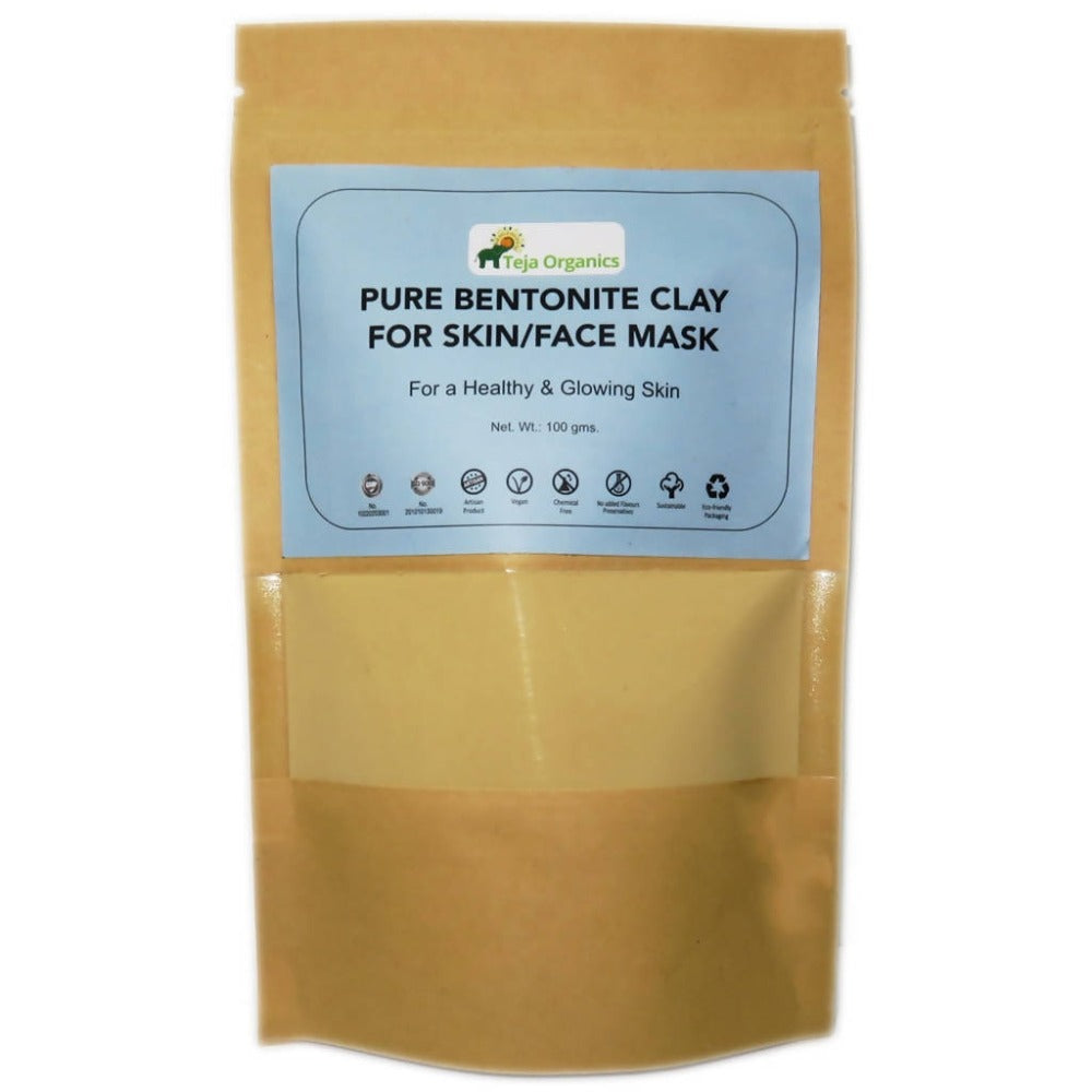 Teja Organics Pure Bentonite Clay For Skin And Face Mask | Grocsy