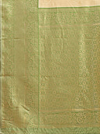 Shree Shyam Fashion Aura Silk Cream Light Green Banarasi Silk Saree | Grocsy