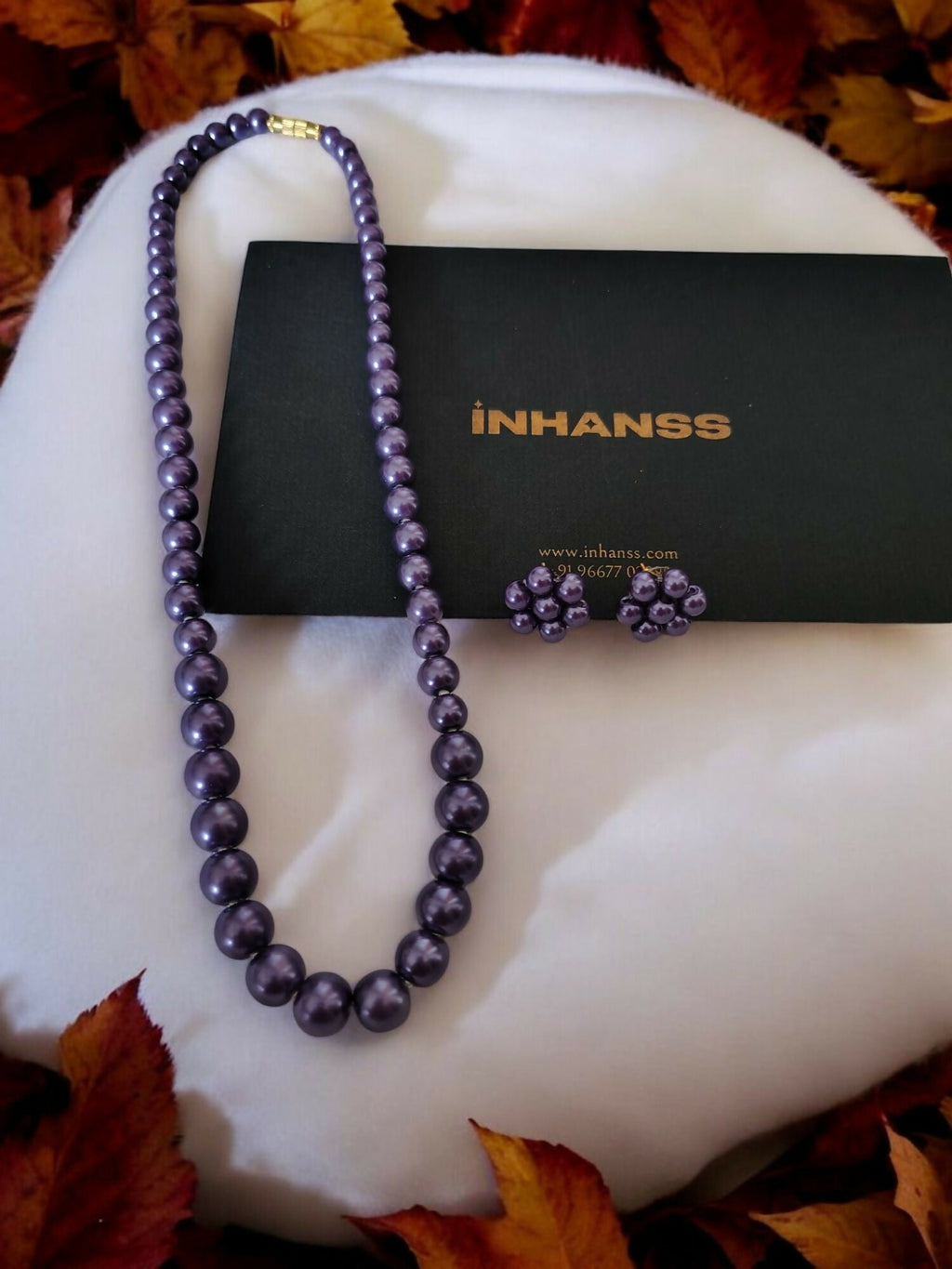 Inhanns Spectrum Everyday Pearl Sets - Single Strand - Purpale | Grocsy