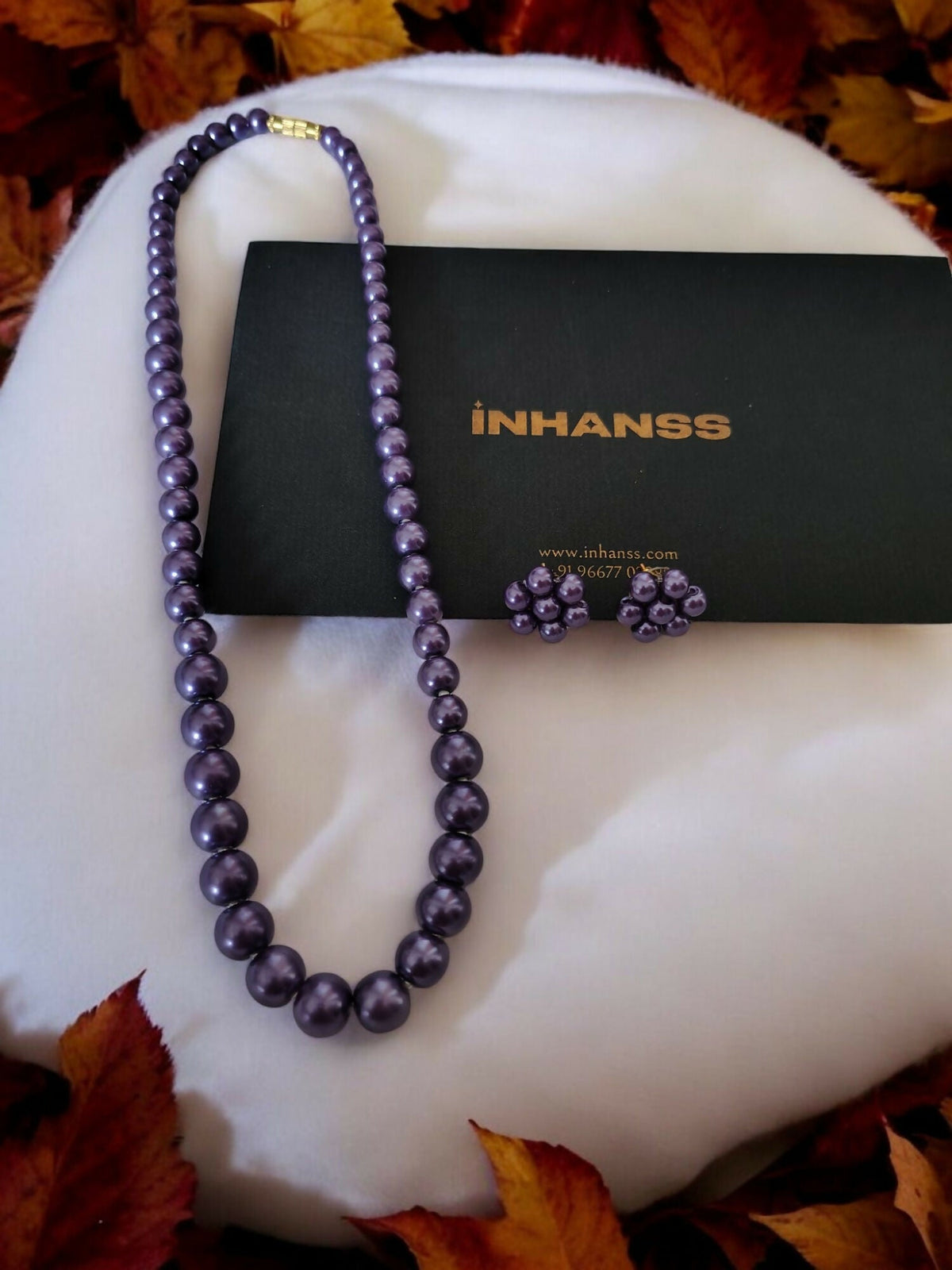 Inhanns Spectrum Everyday Pearl Sets - Single Strand - Purpale | Grocsy
