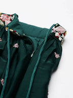 House of Panchhi Green Georgette Sequins and thread embroidery Lehenga choli & Dupatta | Grocsy