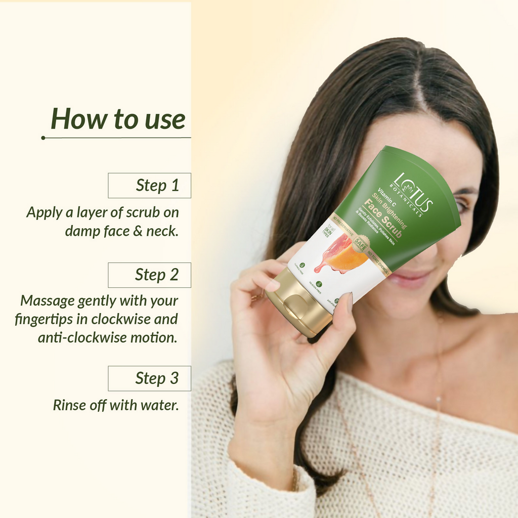 Lotus Botanicals Vitamin C Skin Brightening Face Scrub | Grocsy