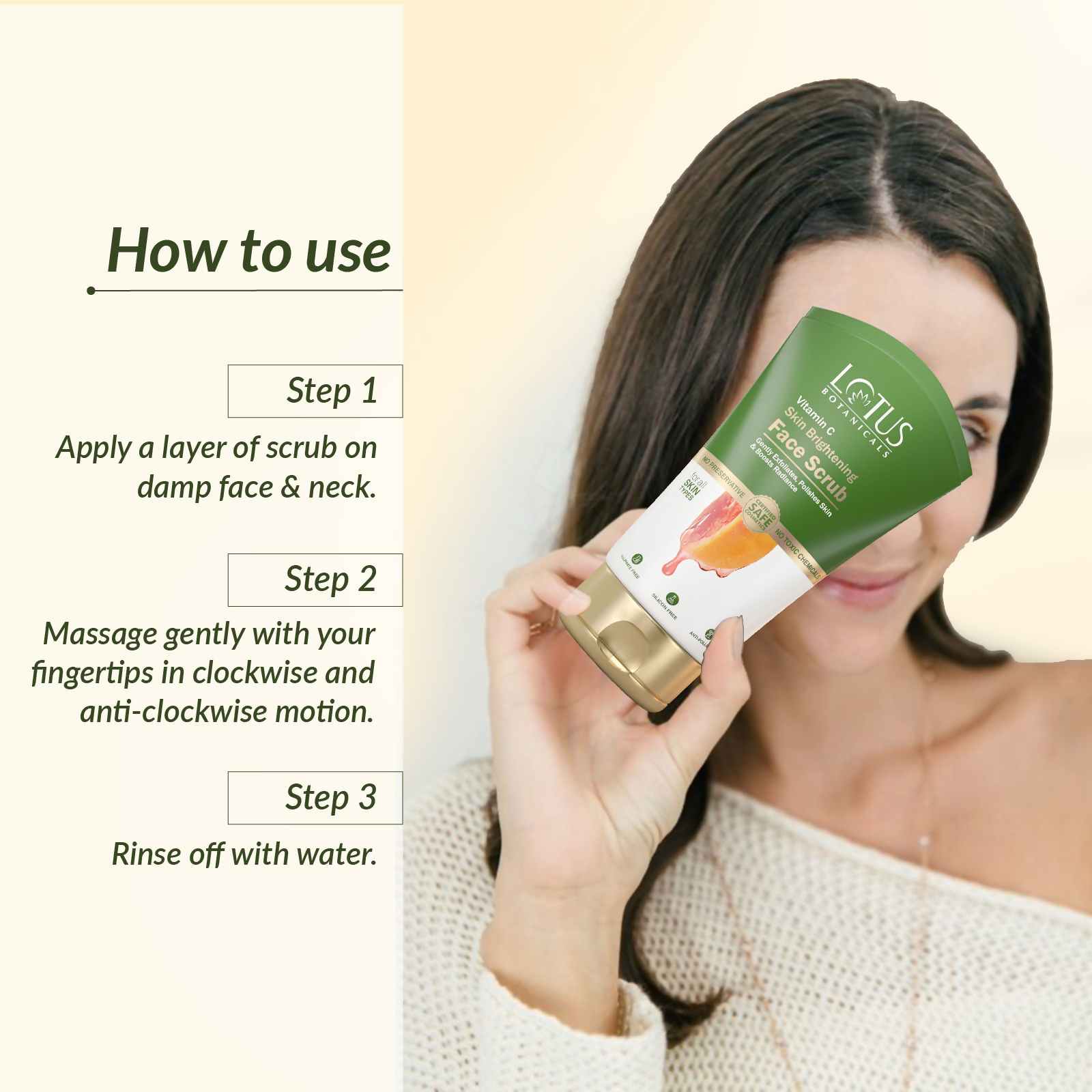 Lotus Botanicals Vitamin C Skin Brightening Face Scrub | Grocsy