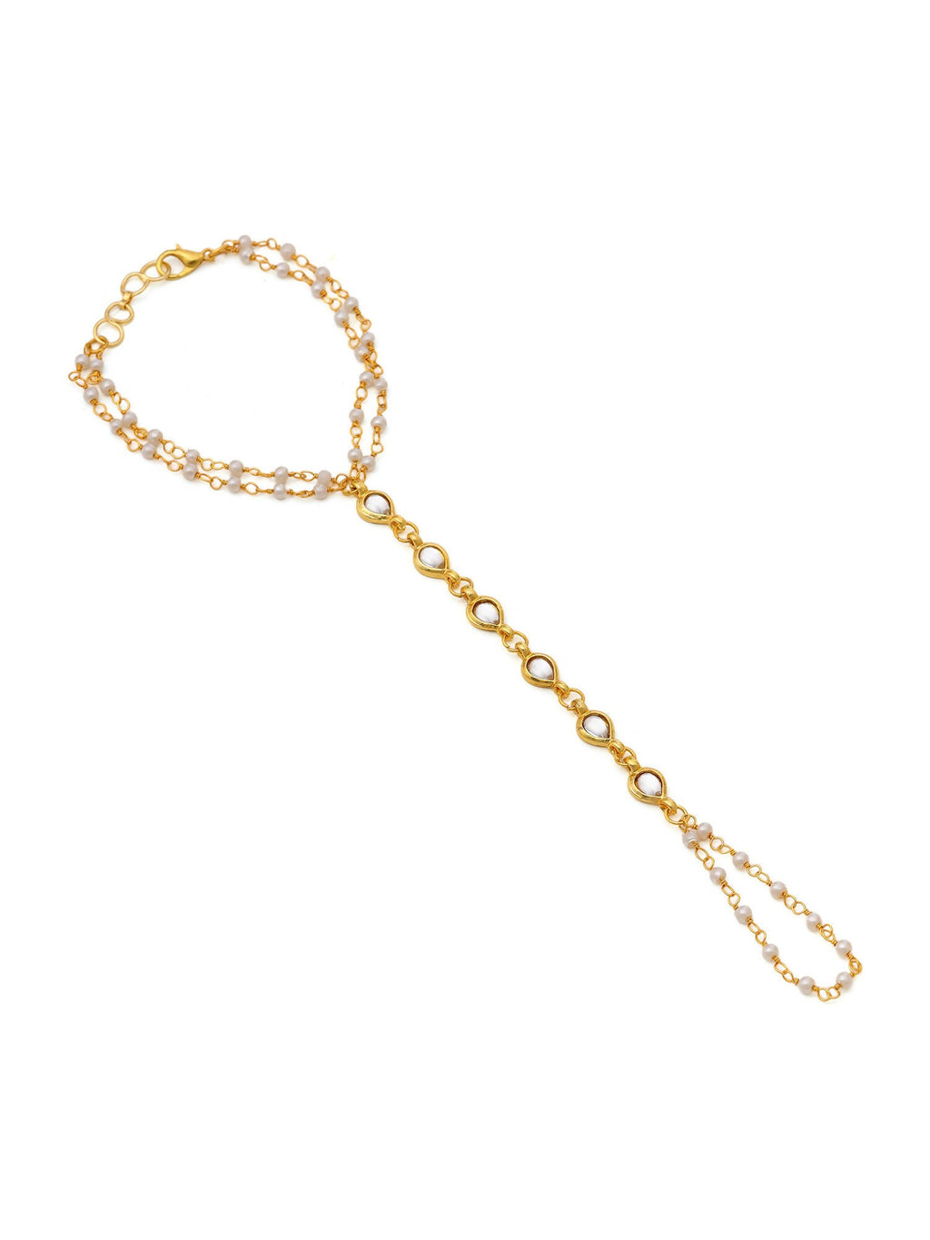 Ruby Raang Gold Kundan Haath Phool | Grocsy