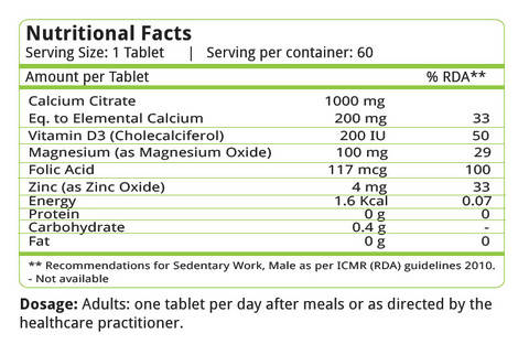 Nature's Velvet Calcium Magnesium Zinc Tablets | Grocsy