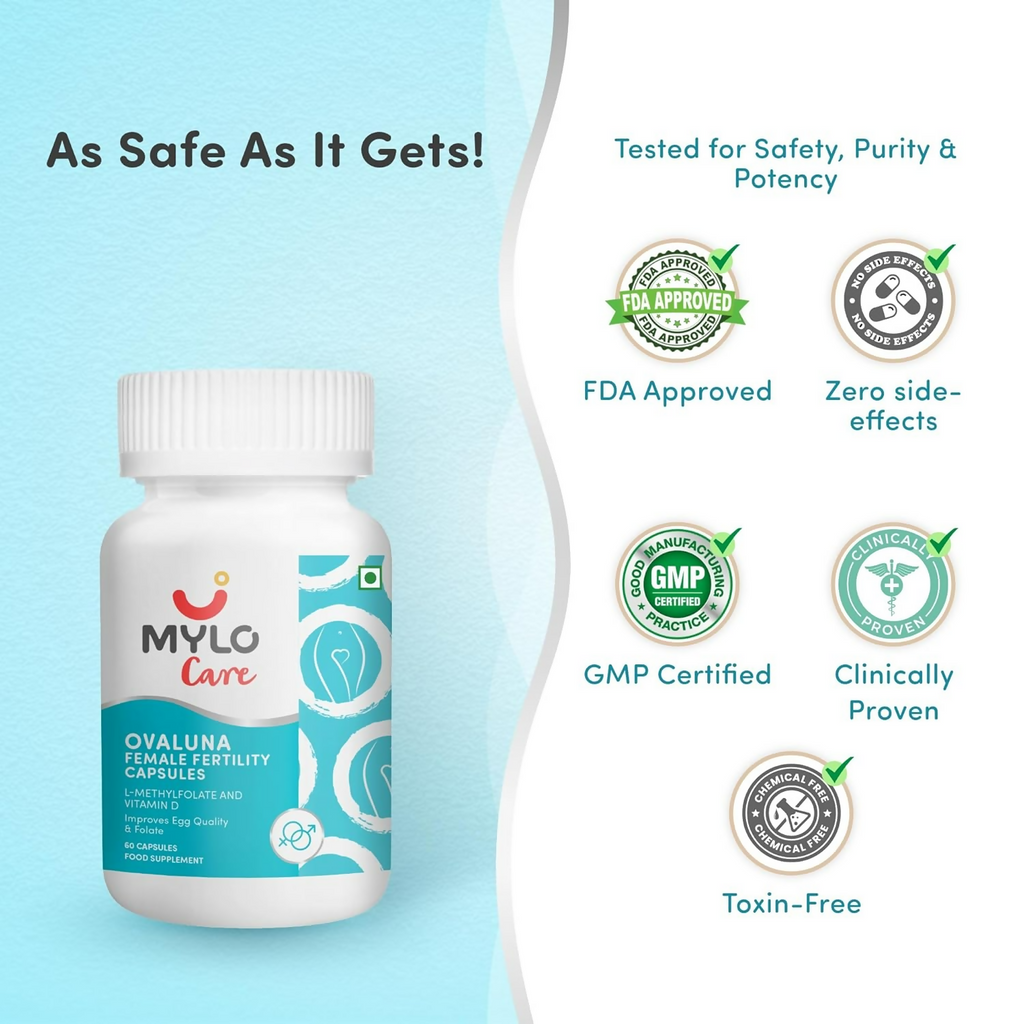 Mylo Care Ovaluna Female Fertility Supplement Capsules | Grocsy