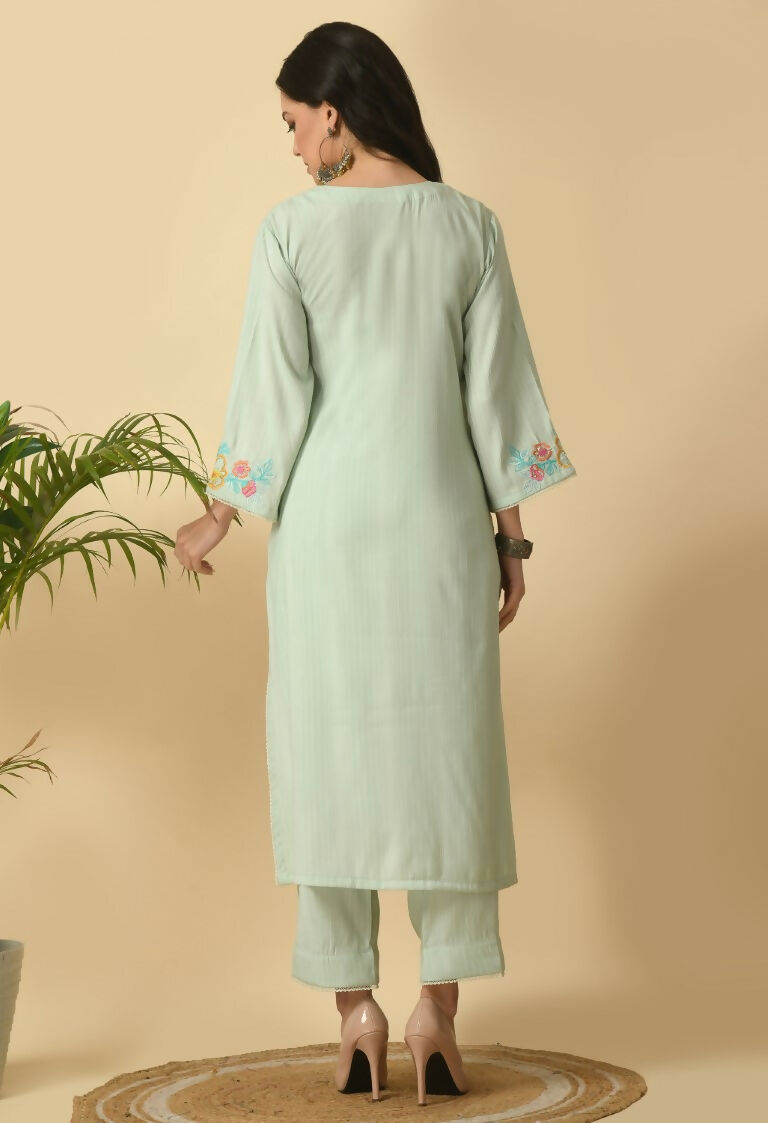 Joban Fashion L.Green Cotton Rayon Kurta Set | Grocsy