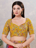 Joban Fashion Women Silk Mustard Stitched Blouse | Grocsy