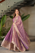 Teeya Creation Onion Color Fendy Silk Wedding Wear Embroidery Work Long Gown | Grocsy