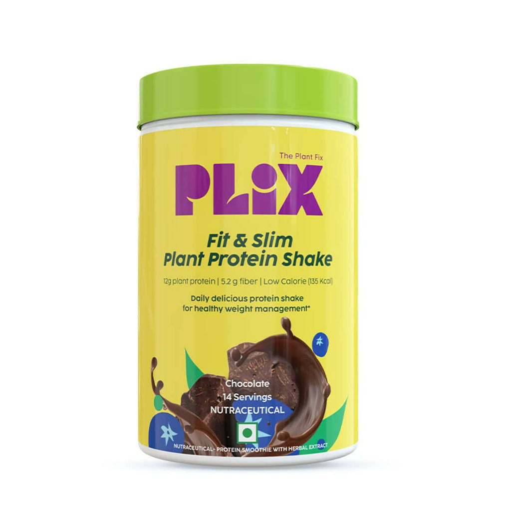 PLIX The Plant Fix Fit & Slim Smoothie Plant Protien Shake Powder - Chocolate | Grocsy