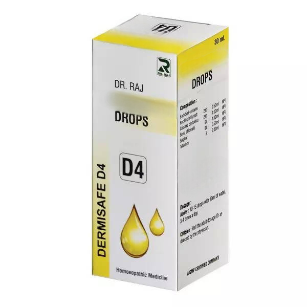 Dr. Raj Homeopathy Dermisafe D4 Drops | Grocsy