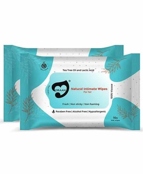 Oraah Natural Intimate Wipes For Her | Grocsy