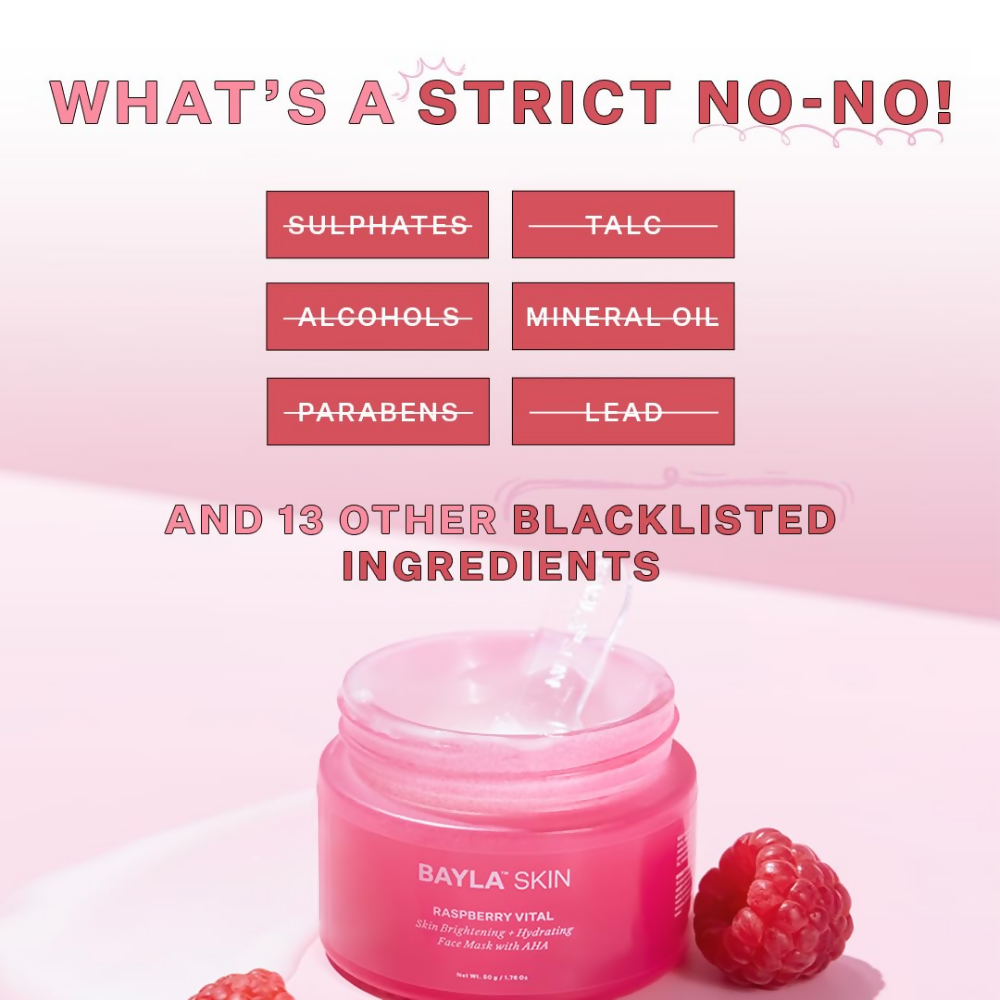 Bayla Skin Raspberry Glow Face Mask | Grocsy