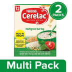 Nestle Cerelac Baby Cereal with Milk, Multigrain Dal Veg 12 Months | Grocsy