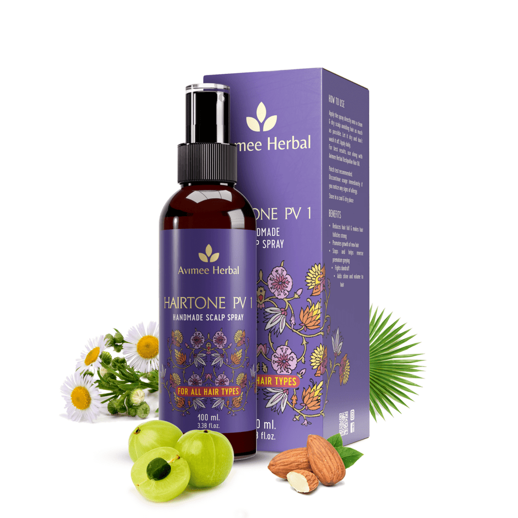Avimee Herbal Anti-Hair Fall Kit - Oil, Scalp Spray, and Serum, Controls Hair Fall and Nourishes Hair Root | Grocsy