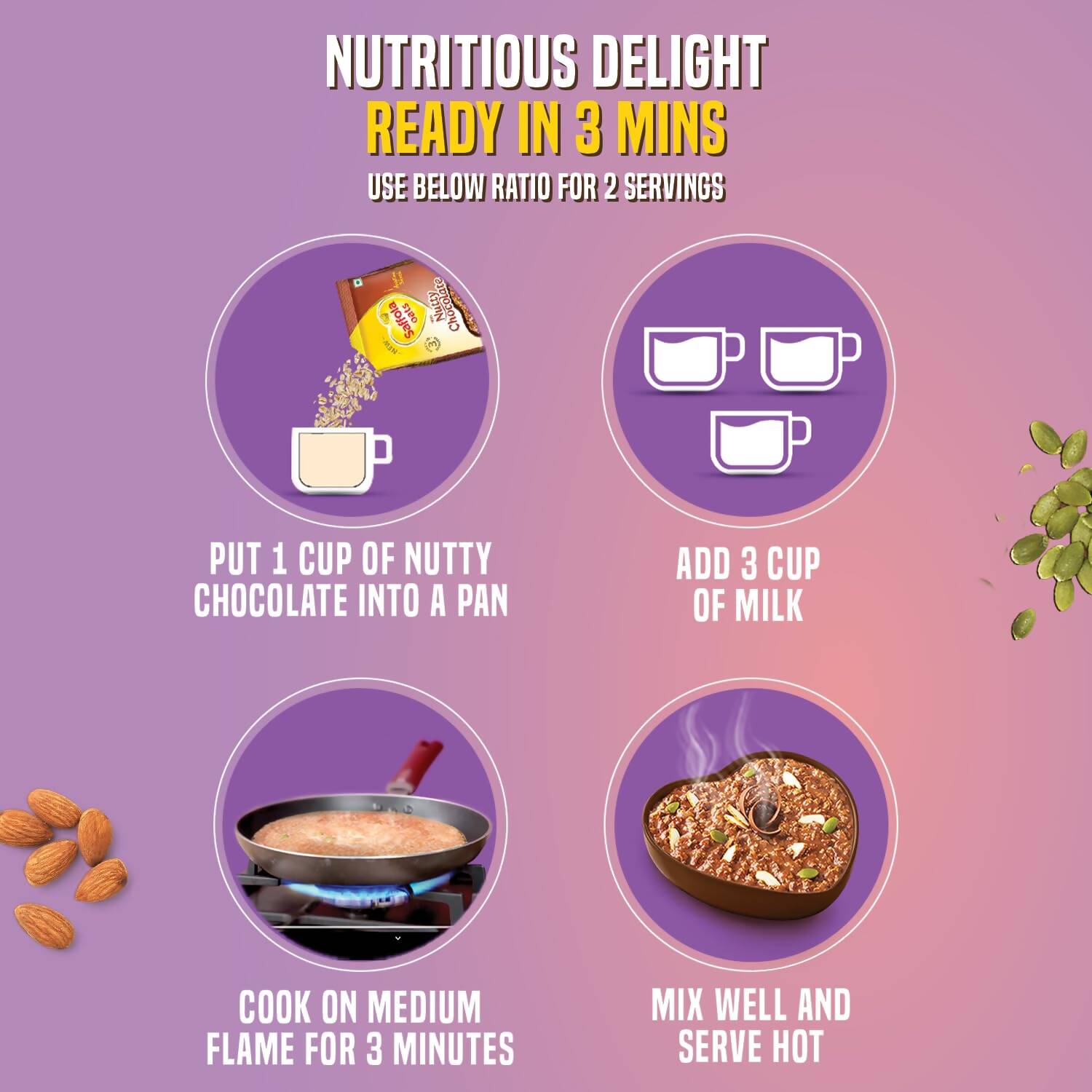 Saffola Oats with Nutty Chocolate | Grocsy