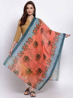 Myshka Women's Traditional Multi Cotton Silk Printed Casual Dupatta | Grocsy