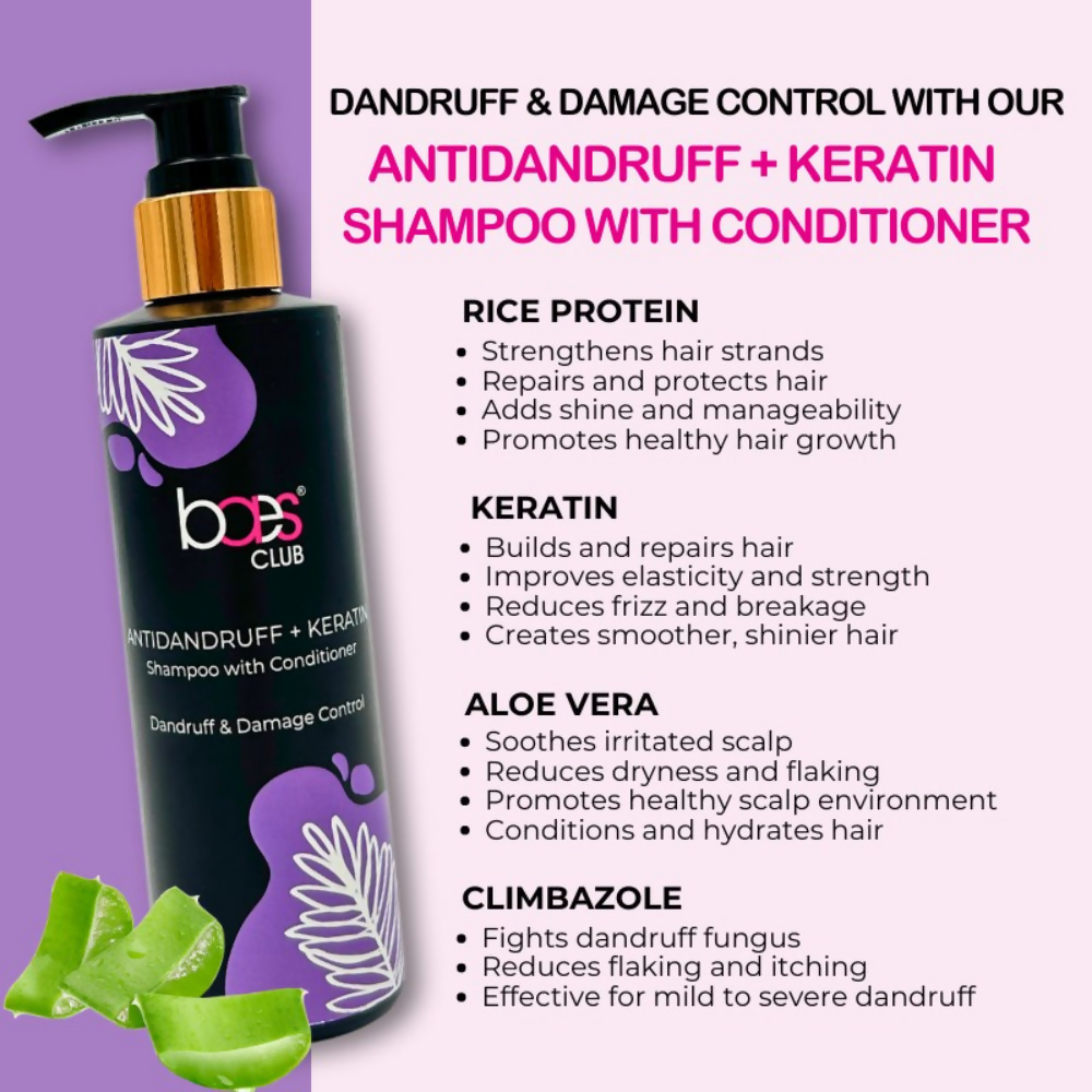 Baes Club Anti Dandruff + Keratin Shampoo | Grocsy