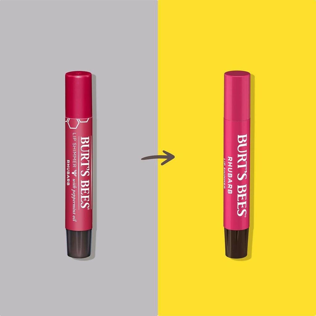 Burt's Bees Lip Shimmer for Women - Rhubarb | Grocsy