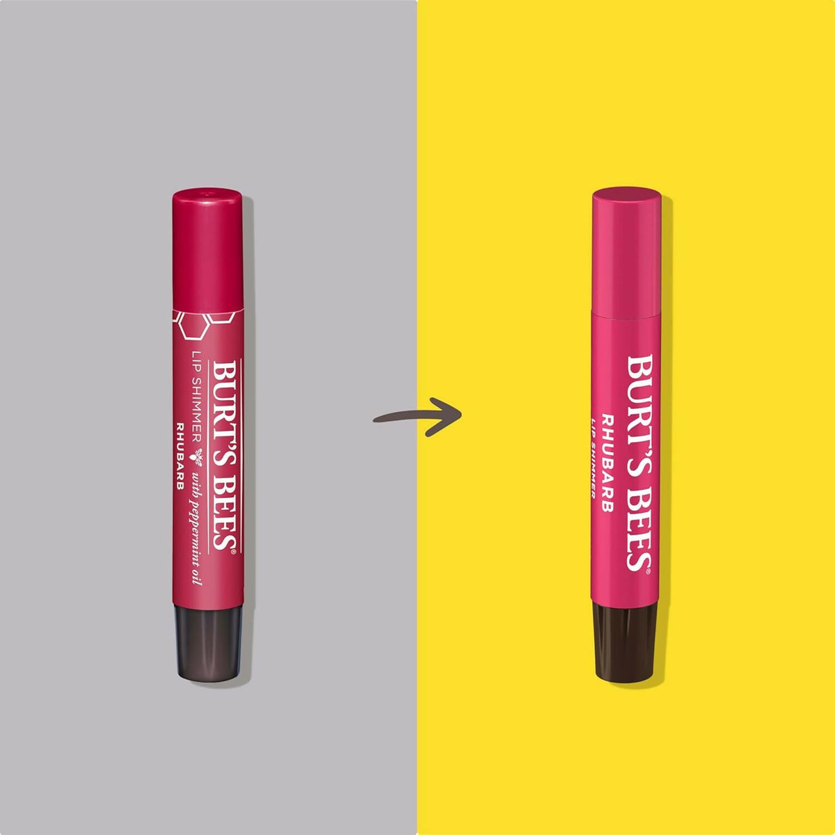 Burt's Bees Lip Shimmer for Women - Rhubarb | Grocsy