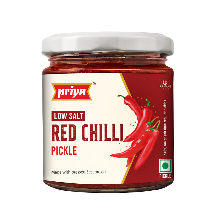 Priya Low Salt Red Chilli Pickle | Grocsy