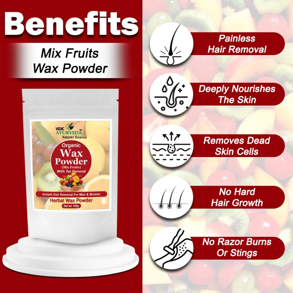 VedicAyurveda Herbal Wax Powder - Mix Fruits | Grocsy