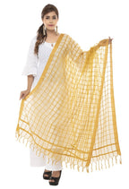 Mominos Fashion Golden Cotton Square Dupatta | Grocsy
