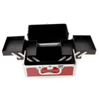 Bronson Professional Makeup Vanity Trousseau Box Faux Leather Finish (Multi-Color) | Grocsy