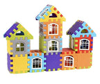 Kipa Multi Colored 120 Pieces Mega Jumbo Happy Home House Building Block with Attractive Windows and Smooth Rounded Edges Blocks Game Fun | Grocsy