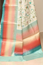 Joban Fashion Multicolor Saree Kataan Rainbow Digital Print With Embroidery | Grocsy