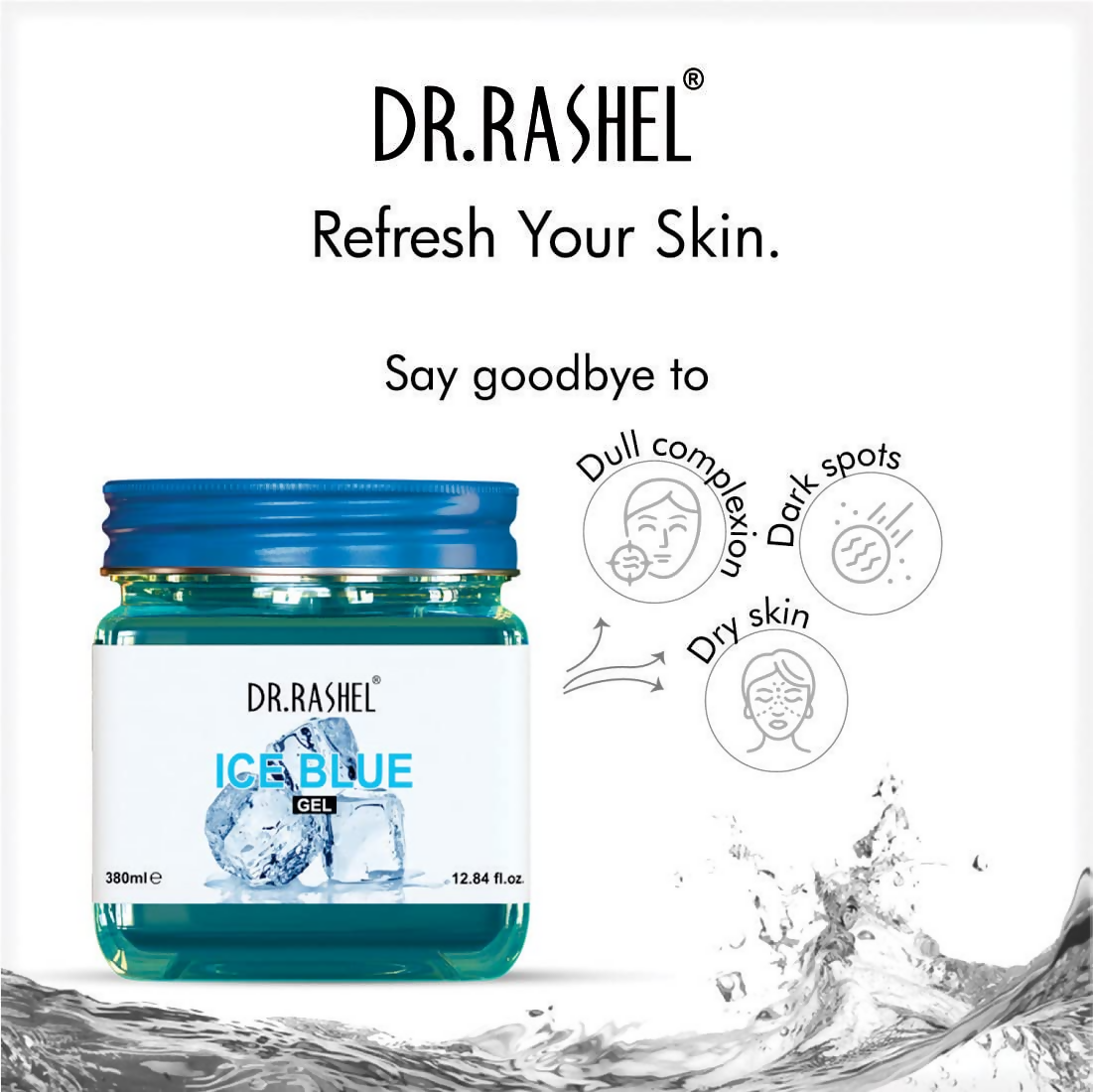 Dr.Rashel Ice Blue Gel Scrub For Face And Body | Grocsy