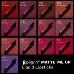 Pilgrim Liquid Matte Lipstick with Hyaluronic Acid - Pink Climax | Grocsy