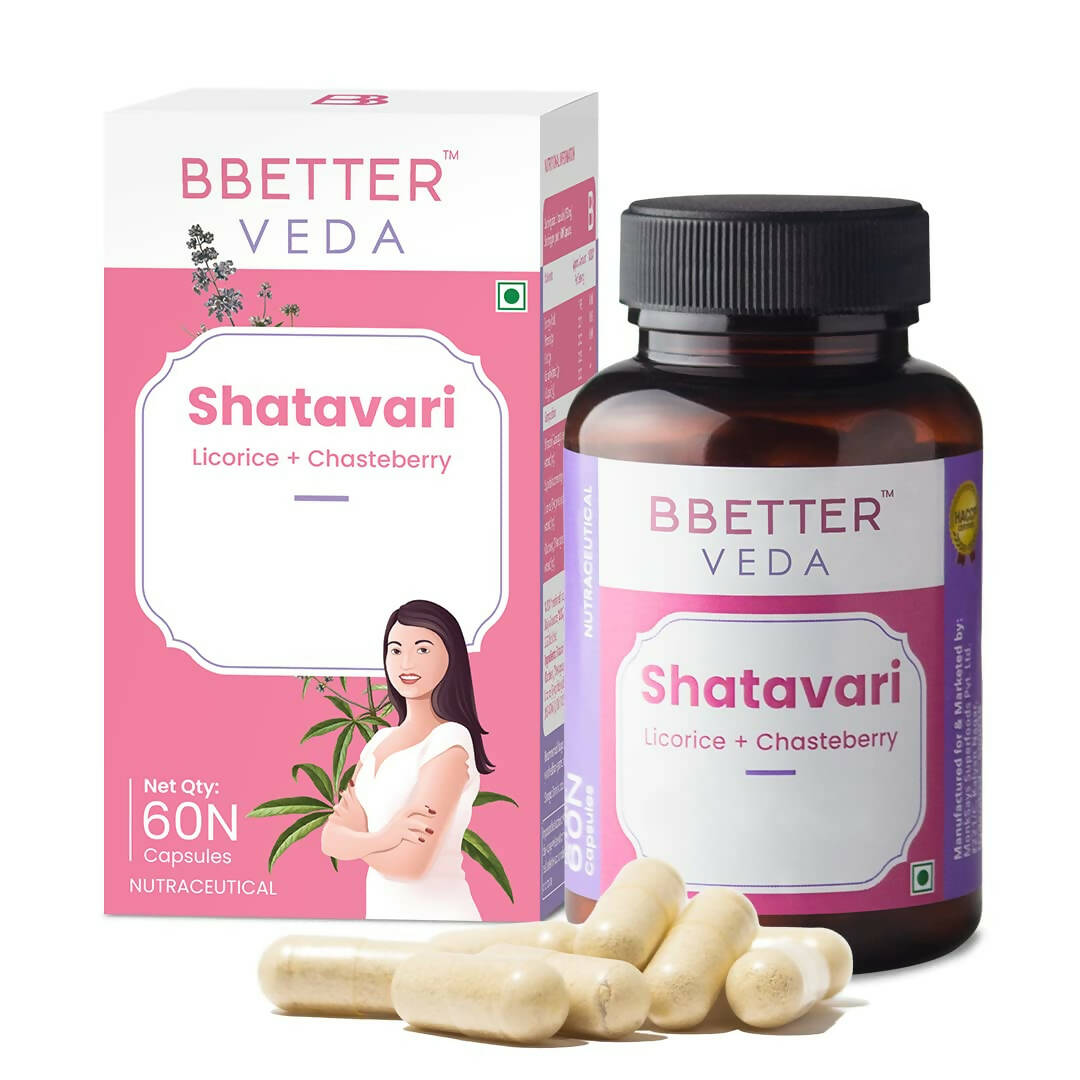 BBETTER Veda Shatavari Capsules with Licorice and Chasteberry | Grocsy
