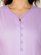 Aramya A-line Soft Cotton Solid Women's Kurta - Pink | Grocsy