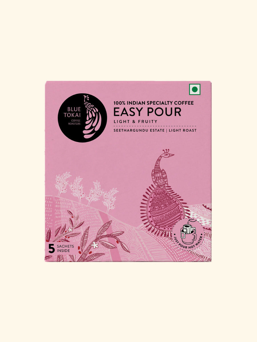 Blue Tokai Seethargundu Estate Light Roast Easy Pour Sachets | Grocsy