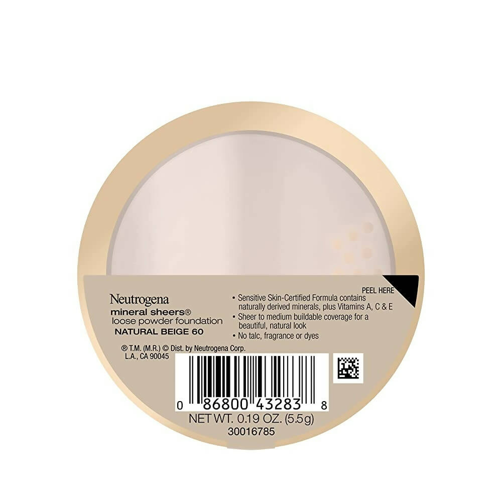 Neutrogena Mineral Sheers Loose Powder Foundation, Natural Beige 60 | Grocsy