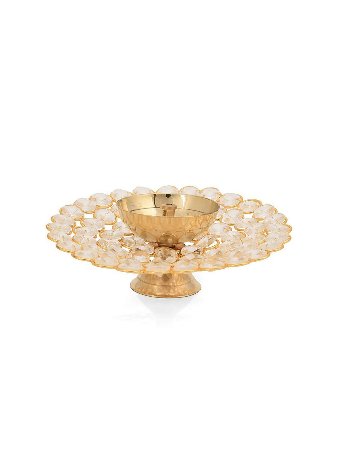 Craftvatika Gold Small Brass Puja Akhand Diya | Grocsy
