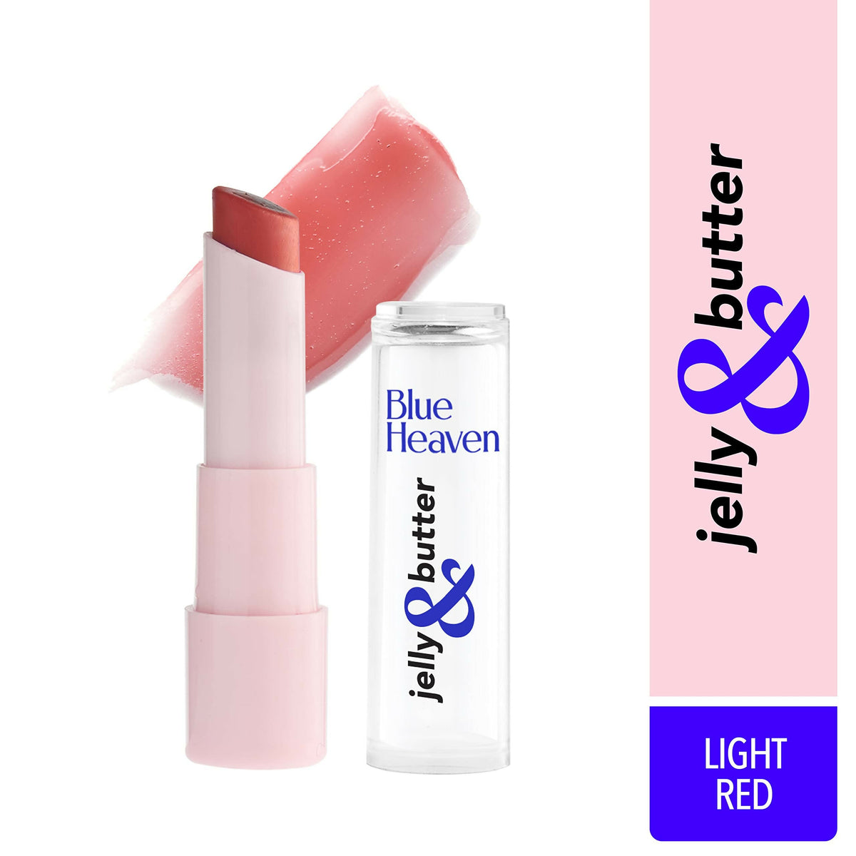 Blue Heaven Jelly & Butter Lip Balm - Light Red, infused with Shea Butter & Vitamin E, Fades Pigmentation | Grocsy
