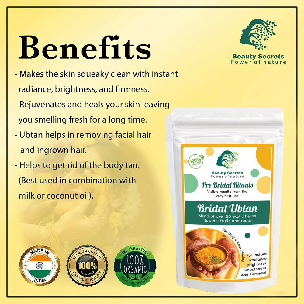 Beauty Secrets Ayurvedic Bridal Ubtan Powder | Grocsy