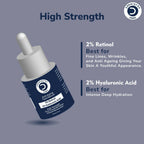 Dermistry Pure 2% Retinol 2% Hyaluronic Acid Anti Aging Moisturizer Fine Lines Wrinkles Face Serum | Grocsy