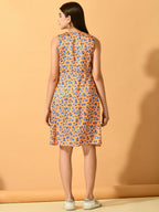 Myshka Women's Yellow Wrap Party Dress | Grocsy